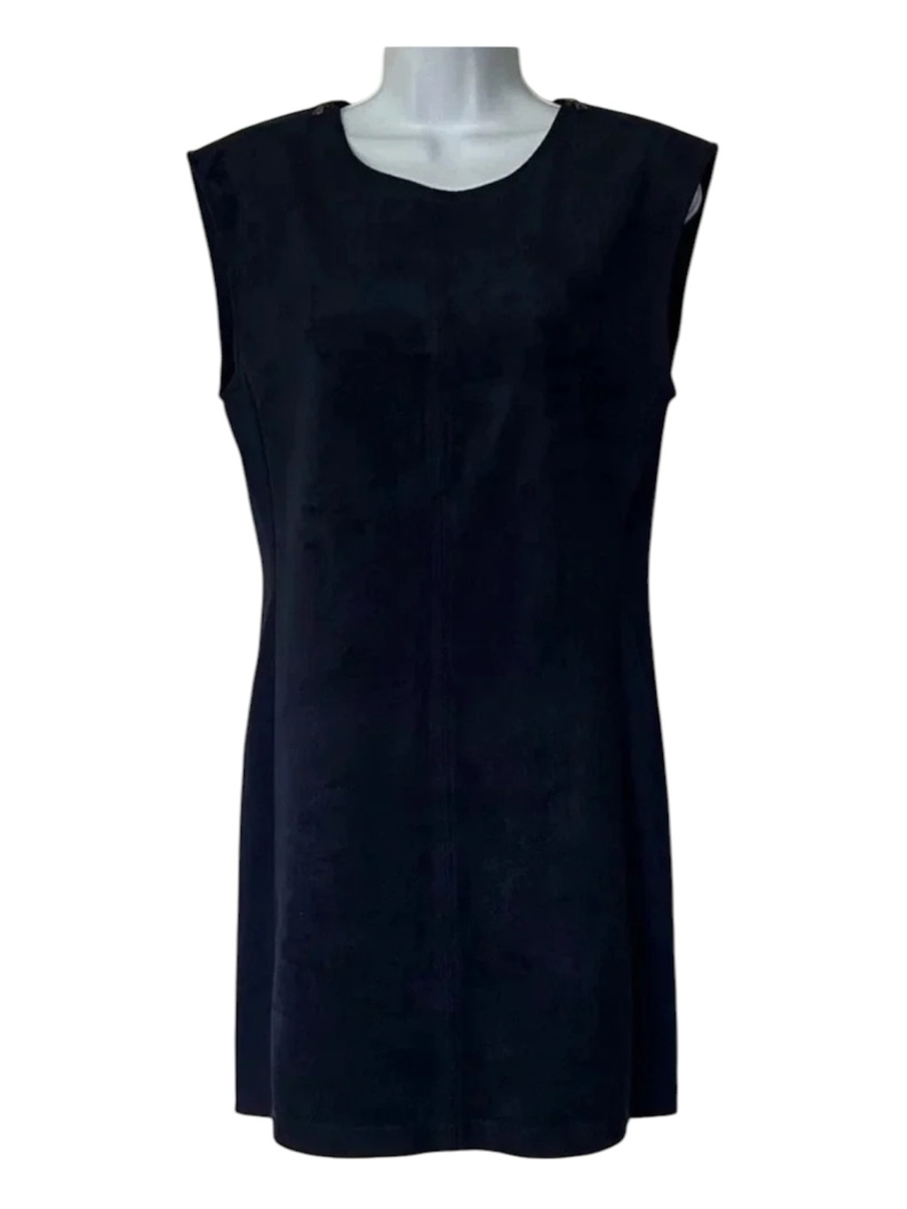 BCBG Karlee navy stretch suede mini dress sleeveless zipper detail S - Picture 4 of 9